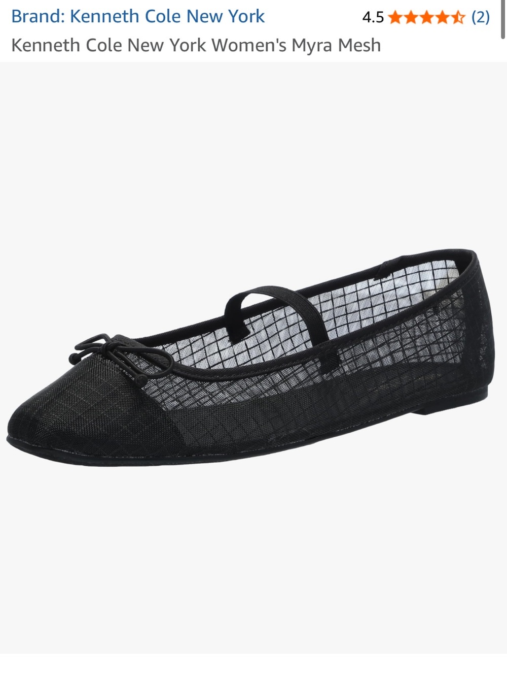 NIB Kenneth Cole New York Myra Mesh Ballet Flat